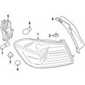 BMW Tail Light Cover - Genuine BMW 51497474489