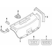 BMW Deck Lid Trim - Genuine BMW 51497489091