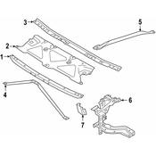 BMW Radiator Support Panel Brace - Genuine BMW 51617329870