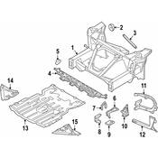 BMW Console End Strut - Genuine BMW 51647336232