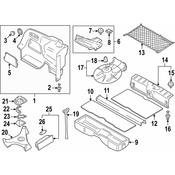 MINI Spare Tire Compartment Cover - Genuine MINI 51716800127