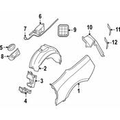 BMW Covering Right - Genuine BMW 51717029694