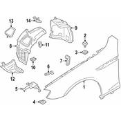 BMW CoverWheel ArchRearsectionFront Right - Genuine BMW 51717224486