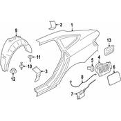 BMW Cover Wheel Housing Rear Right - Genuine BMW 51717288906