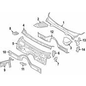 BMW Cowl Side Panel - Genuine BMW 51717388715