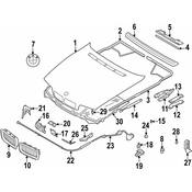 BMW Right Front Engine Hood Sealing - Genuine BMW 51718159944