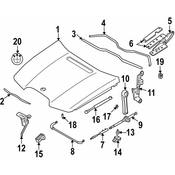 BMW Sealing Bonnet Centre - Genuine BMW 51718240742