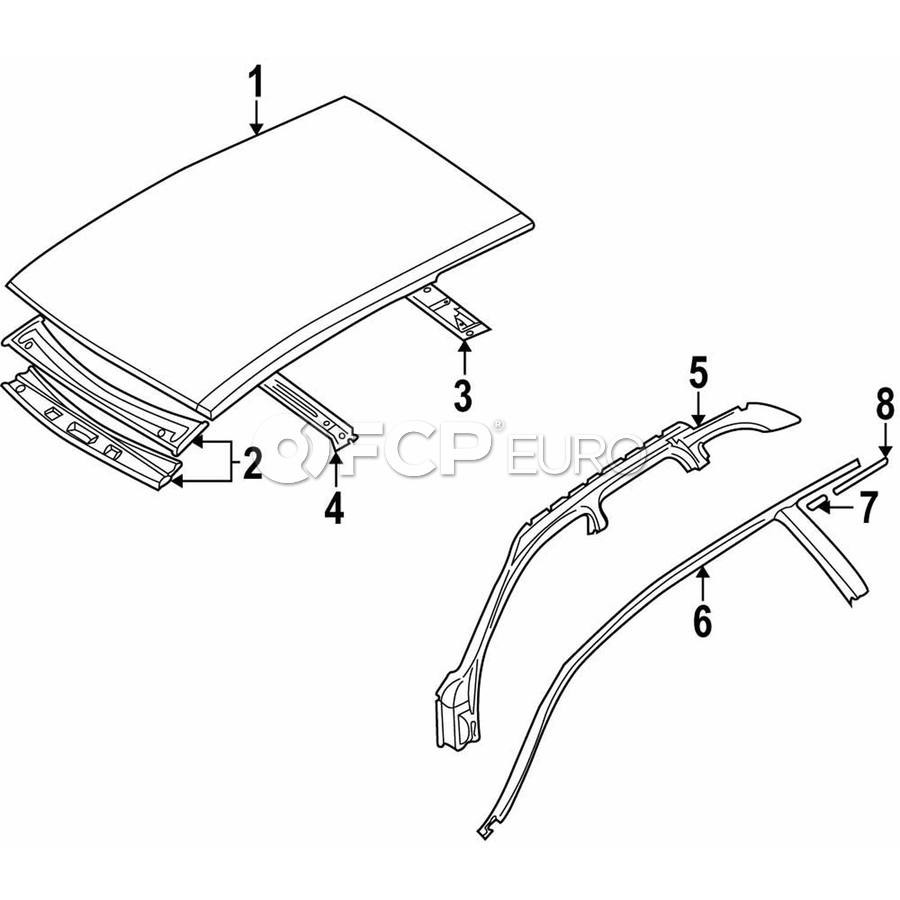 BMW Finisher Roof Gap Rear - Genuine BMW 51718408035 | FCP Euro