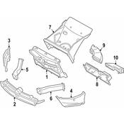 BMW Exhaust Air Duct Bottom Left - Genuine BMW 51747345085