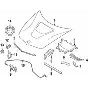 BMW Seal Engine Bonnet Front - Genuine BMW 51767336249