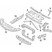 BMW Radiator Support Access Cover - Genuine BMW 51767347400
