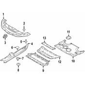 BMW Radiator Support Splash Shield - Genuine BMW 51767371507