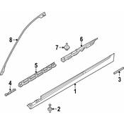 BMW Retaining Strip Sill Rear Left - Genuine BMW 51777204021