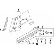 Mini Rocker Panel Molding Insulator - Genuine Mini 51777430362