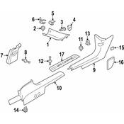 MINI Door Trim Sill Plate Insert - Genuine MINI 51779808939