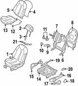 Mini Seat Trim Panel - Genuine Mini 52107132838