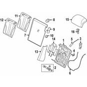 BMW Folding Seat Lock Striker - Genuine BMW 52207449453