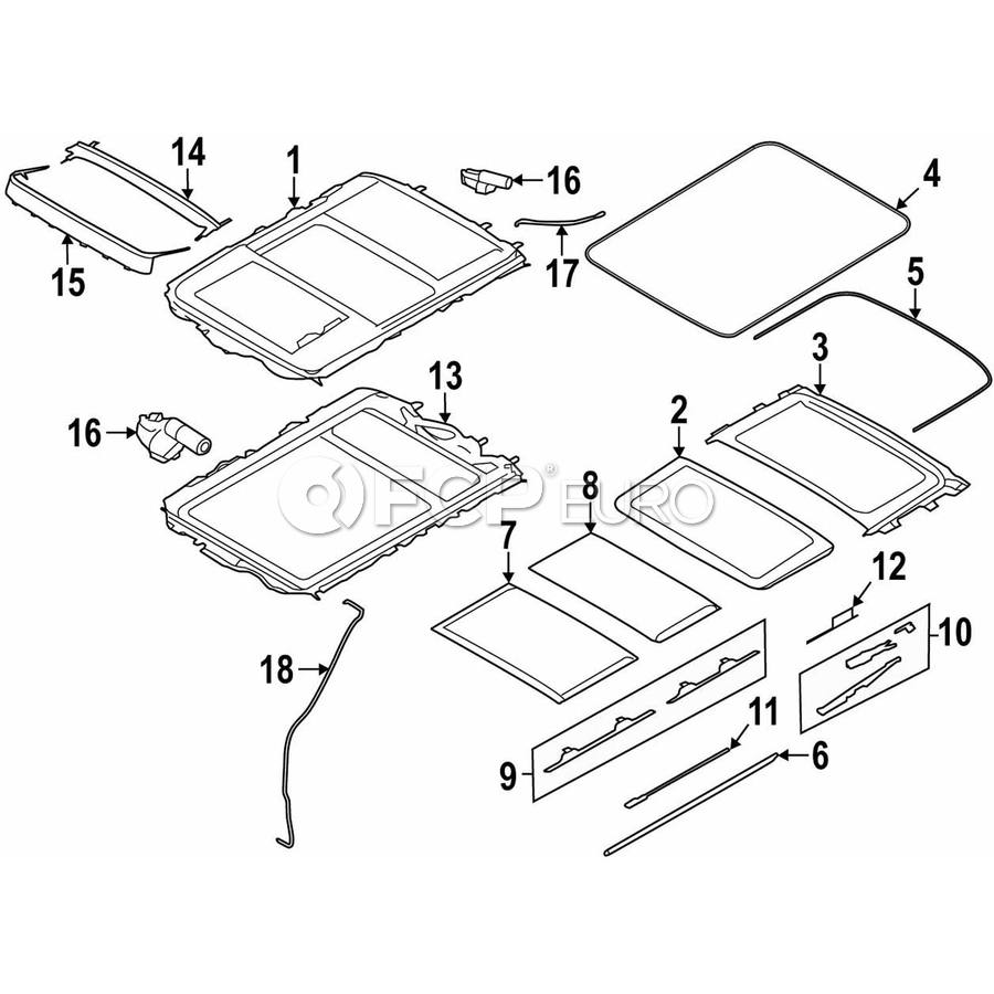 BMW Sunroof Cover - Genuine BMW 54102994054 | FCP Euro