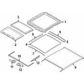 BMW Sunroof Glass Seal - Genuine BMW 54107933441