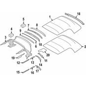 MINI Convertible Top Hardware Kit - Genuine MINI 54342758516