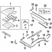 BMW Convertible Top Seal Clip - Genuine BMW 54347154665
