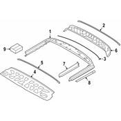 Mini Convertible Top Stowage Compartment Storage Compartment - Genuine Mini 54347364806