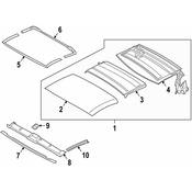 BMW Windshield Post Trim Cap - Genuine BMW 54347421655