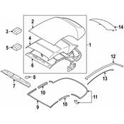 BMW Convertible Top Seal - Genuine BMW 54347421663