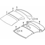 BMW Mounting Kit Roof Tray Center - Genuine BMW 54377183308