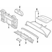 BMW Roll Bar Trim Panel - Genuine BMW 54627111550