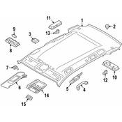 BMW Switch Unit Roof (Black) - Genuine BMW 61319225489