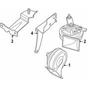 BMW Right Horn Bracket - Genuine BMW 61337835875
