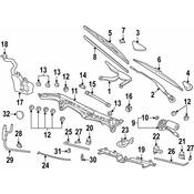 BMW Windshield Wiper Linkage - Genuine BMW 61618352621