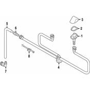 BMW Hose Line Headlight Cleaning System - Genuine BMW 61677179469
