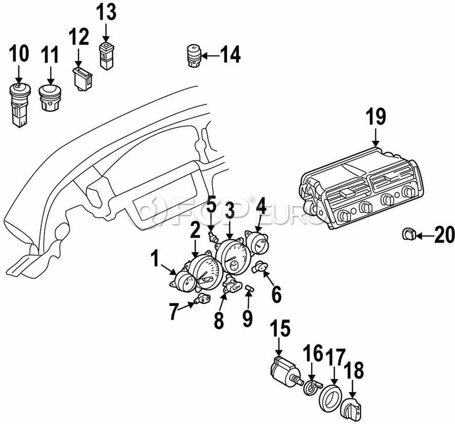 BMW Trip Odometer Reset Stem Knob Genuine BMW 62118383660 FCP