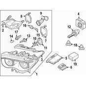 BMW Covering Cap High Beam - Genuine BMW 63126916096