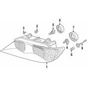 BMW Lamp Cover Low Beam - Genuine BMW 63128361101