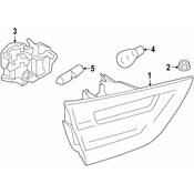 BMW Back Up Light Assembly - Genuine BMW 63217417476