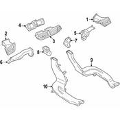 BMW Fresh Air Grille Center - Genuine BMW 64229258354