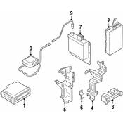 BMW Bracket F On Bord Monitor Radio - Genuine BMW 65128370931