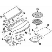 BMW Spare Tire Compartment Cover - Genuine BMW 65129120134