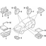 BMW Speaker Carrier D-Pillar Left - Genuine BMW 65139213759