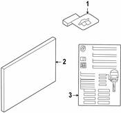BMW Stick-On Label Fuse Grouping Front (English) - Genuine BMW 71236929377