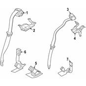Mini Seat Belt Lap and Shoulder Belt Bracket - Genuine Mini 72116963307