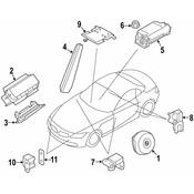 BMW Air Bag Module Left (Z4) - Genuine BMW 72129141043