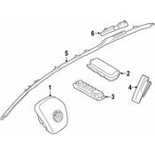 BMW Airbag Knee Protection Left - Genuine BMW 72129265943