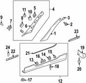 Mercedes Rocker Panel Molding Grommet -  Genuine Mercedes 0099973781