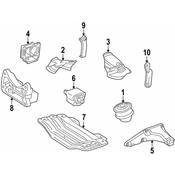 Mercedes Engine Mount Bracket   - Genuine Mercedes 1122231904