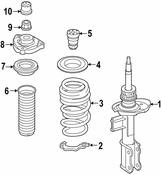 Mercedes Suspension Strut -  Genuine Mercedes 1563231900