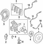 Mercedes Brake Backing Plate -  Genuine Mercedes 1634200584